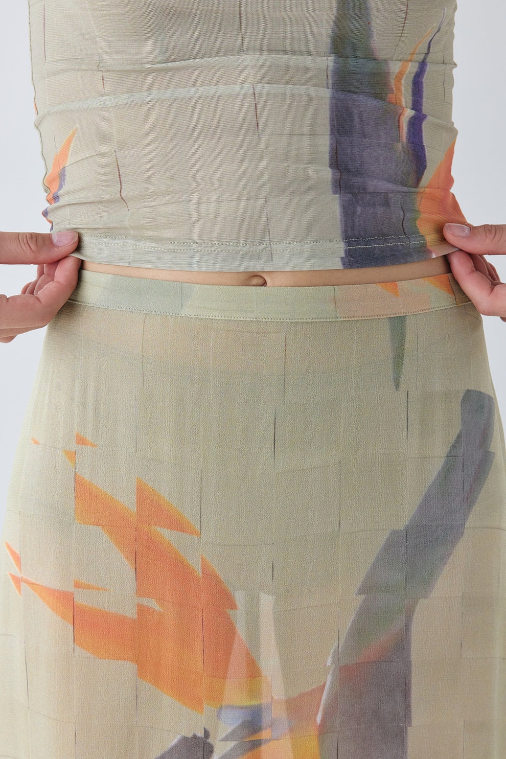 Vilma Sheer Maxi Skirt Paradise