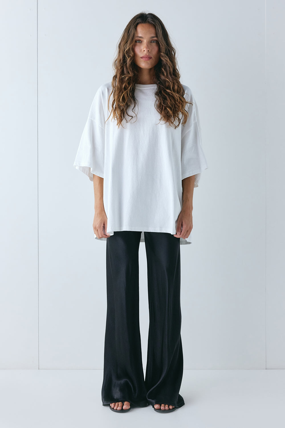 Rae Satin Pants Black