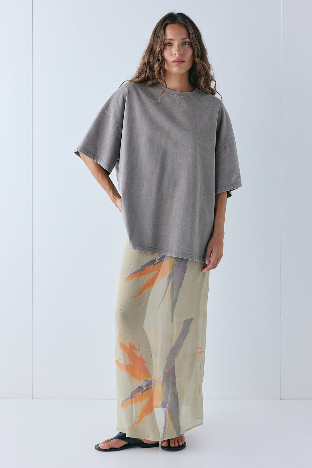 Vilma Sheer Maxi Skirt Paradise - size:Stephanie:AU 6 / US 2
