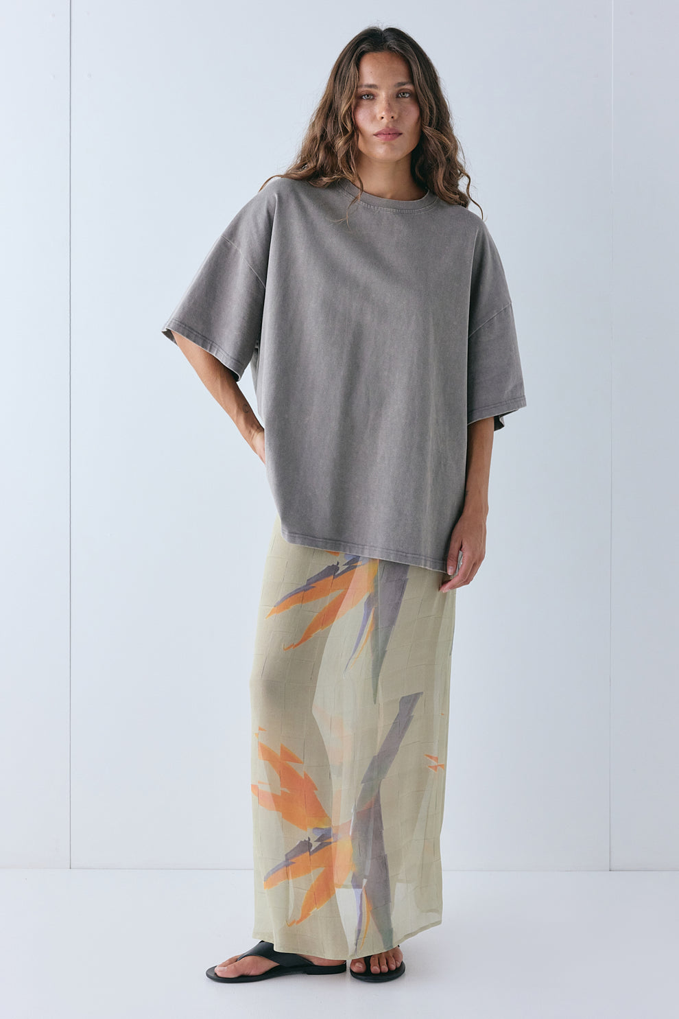 Vilma Sheer Maxi Skirt Paradise - size:Stephanie:AU 6 / US 2
