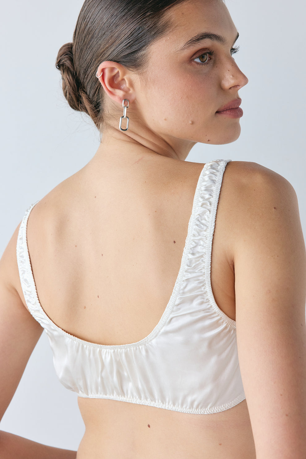Sloane Satin Bralette Cream