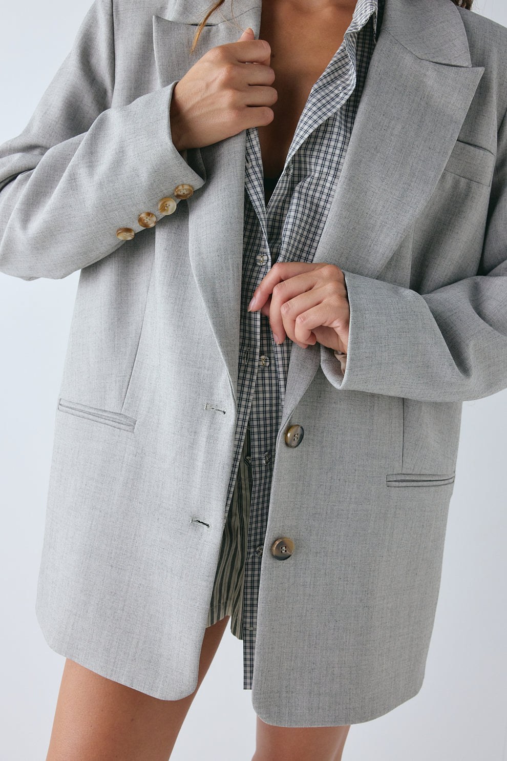 Clayton Blazer Feather Grey
