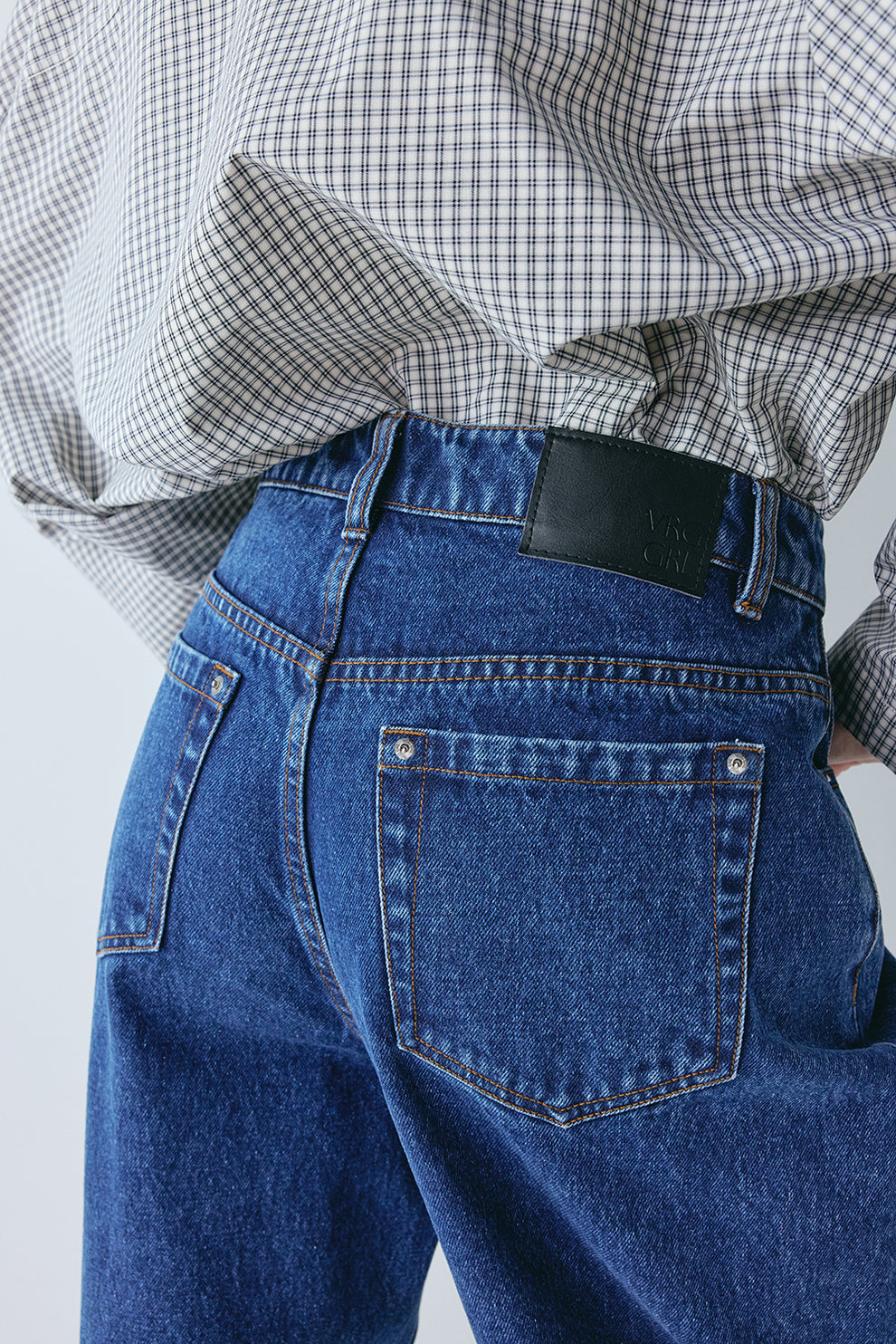 Spencer Mid Rise Barrel Denim Jeans Blue 