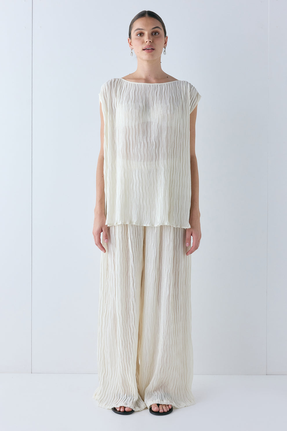 Claudia Sheer Top Cream