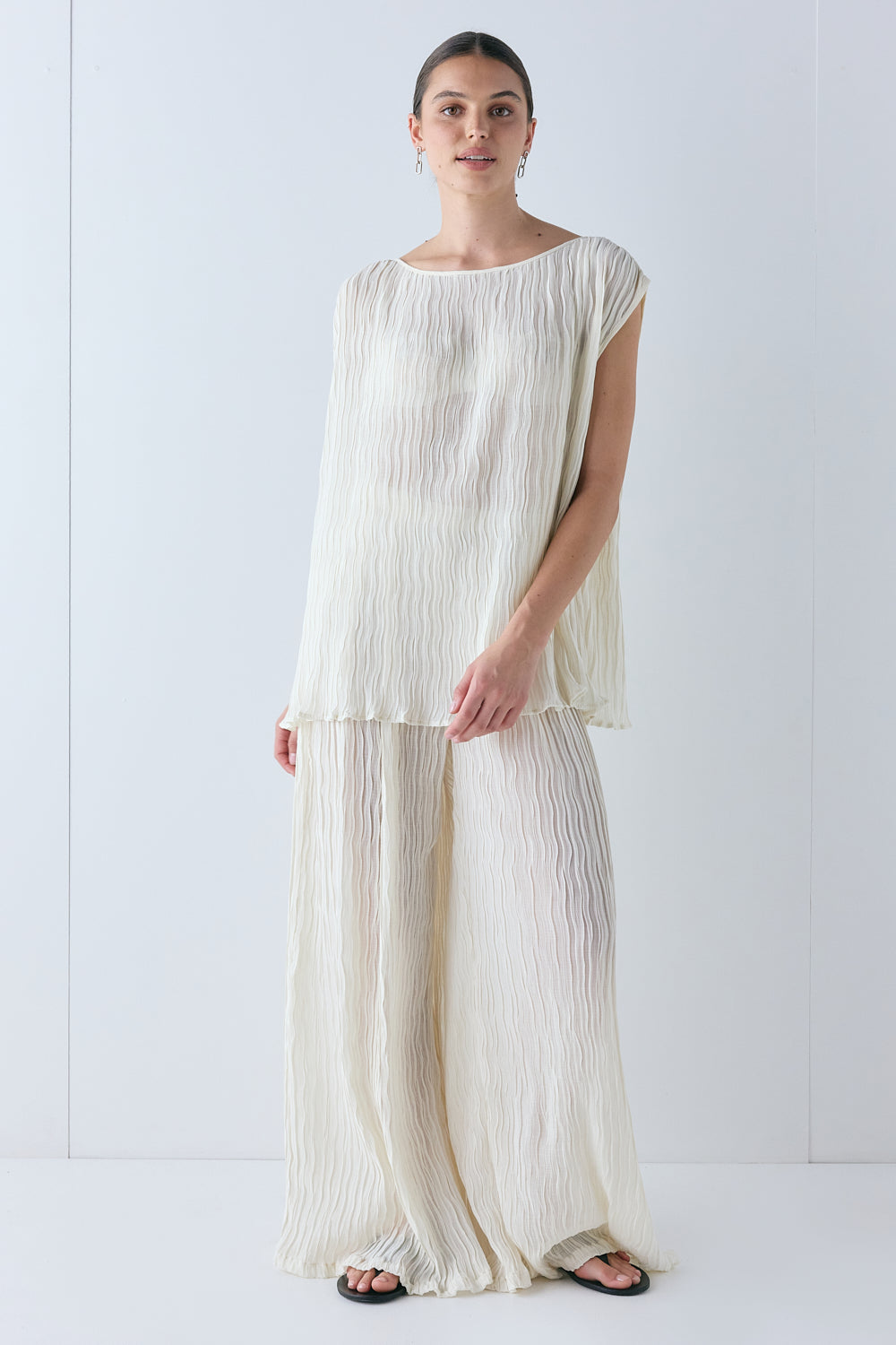 Claudia Sheer Top Cream