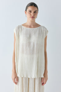 Claudia Sheer Top Cream