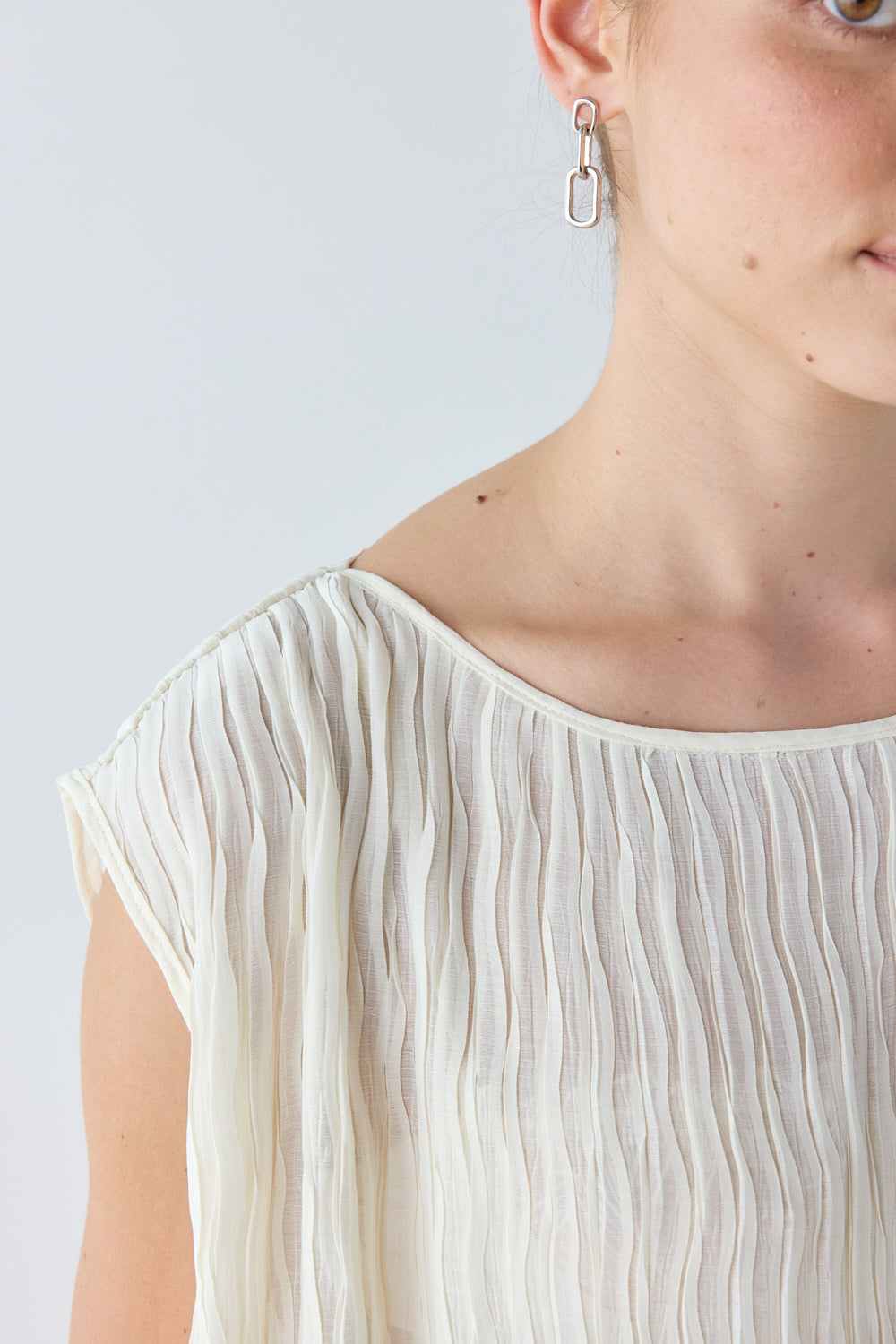 Claudia Sheer Top Cream