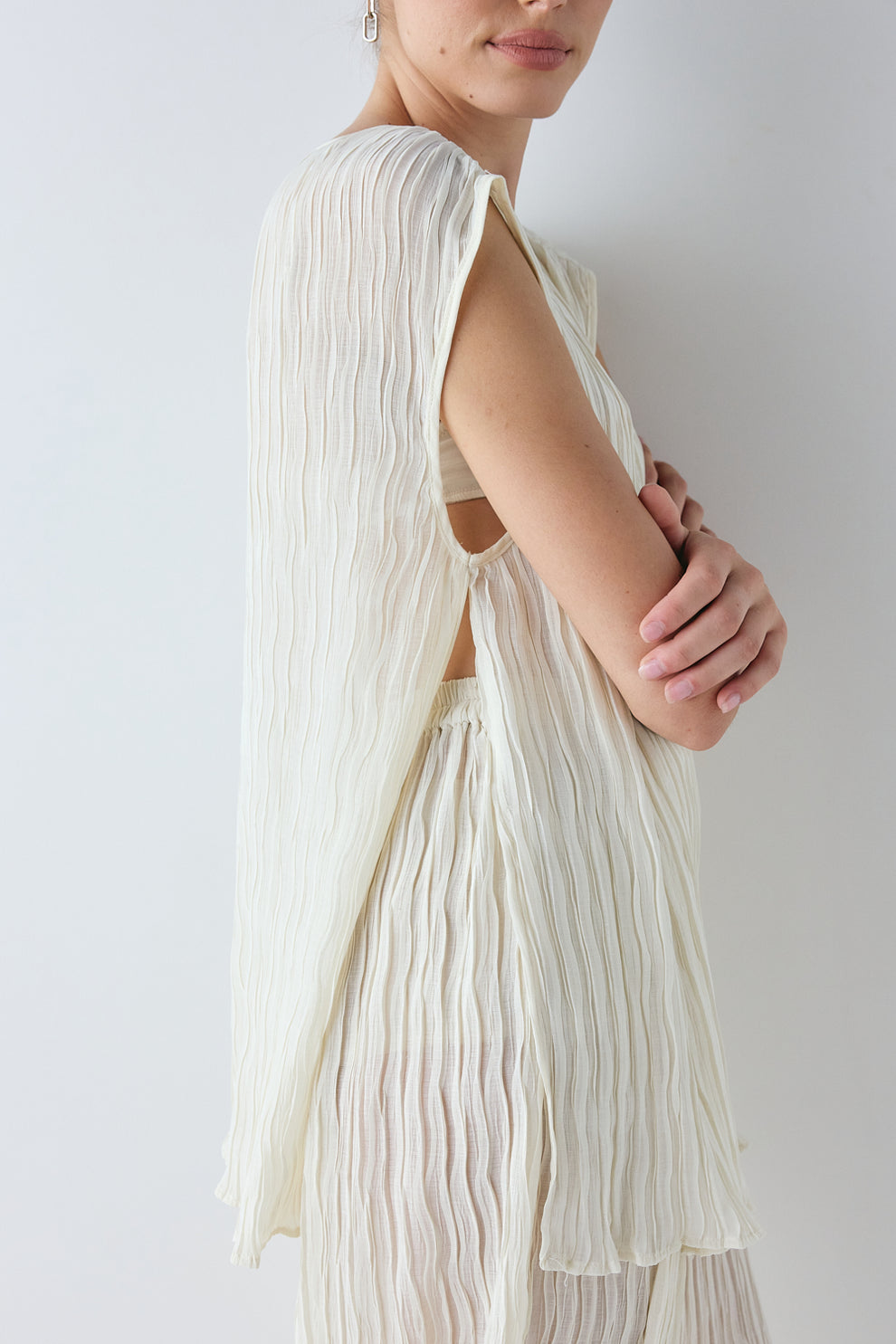 Claudia Sheer Top Cream