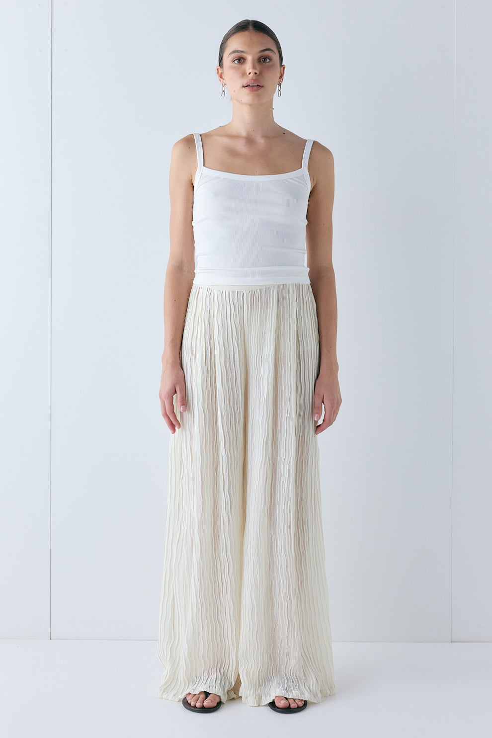 Gia Sheer Pants Cream - size:Hailey:AU 6 / US 2