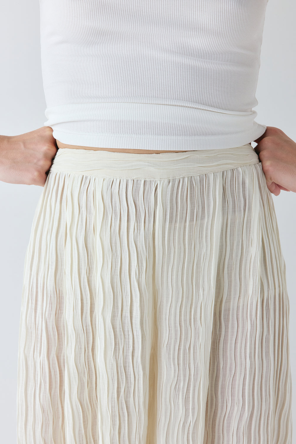 Gia Sheer Pants Cream 