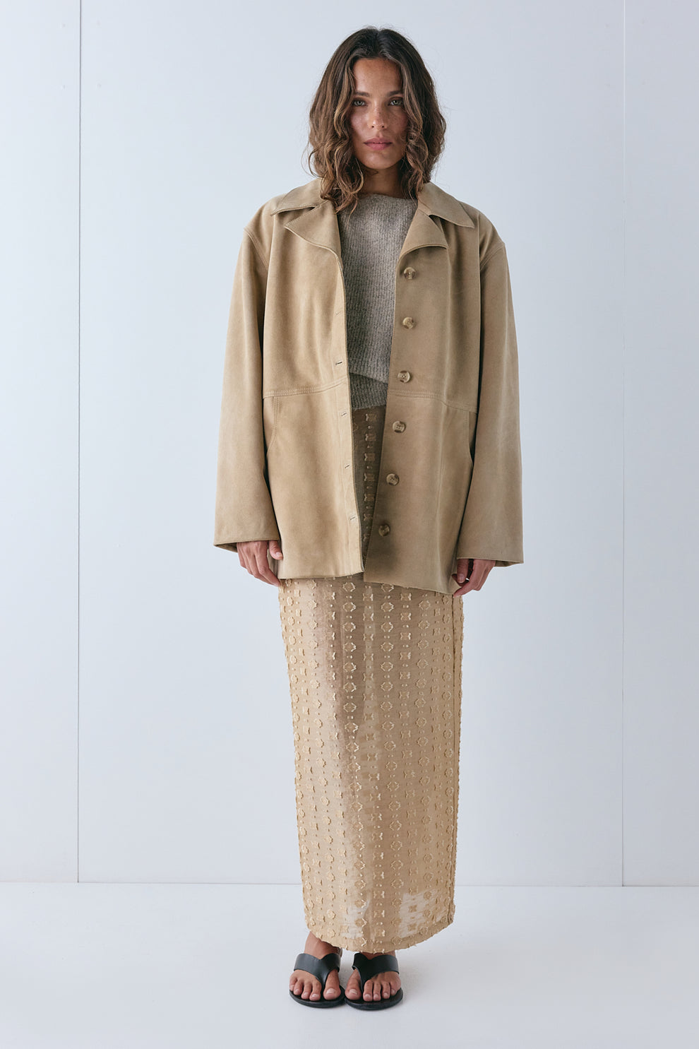 Preston Suede Jacket Camel - size:Stephanie:AU 6 / US 2