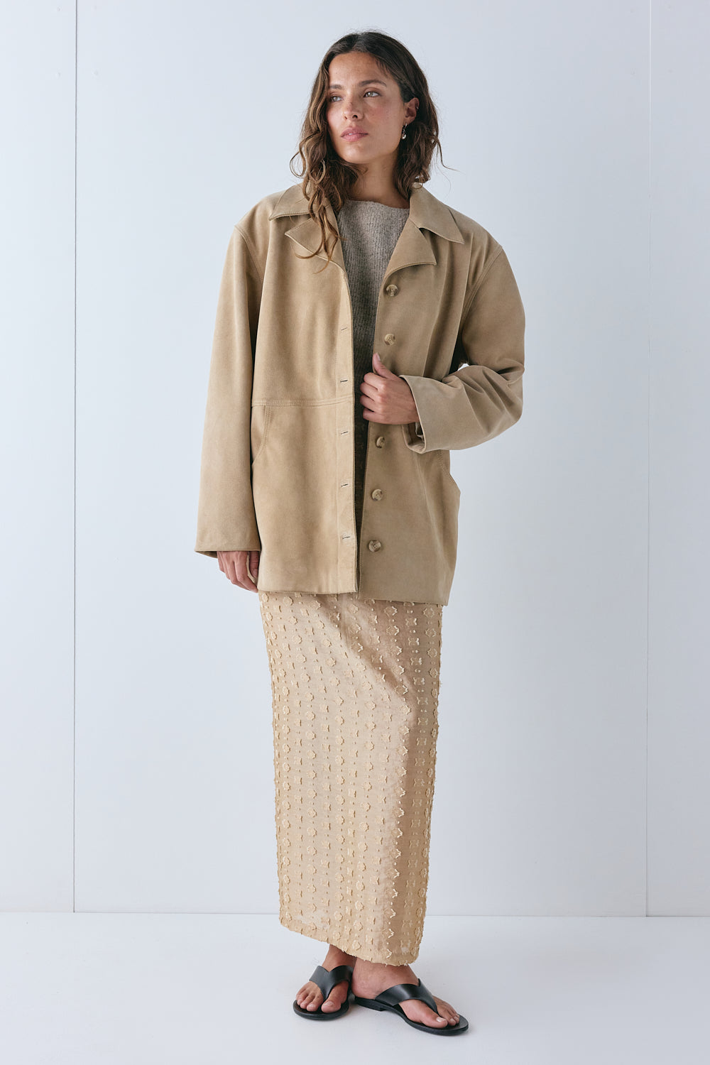 Preston Suede Jacket Camel 