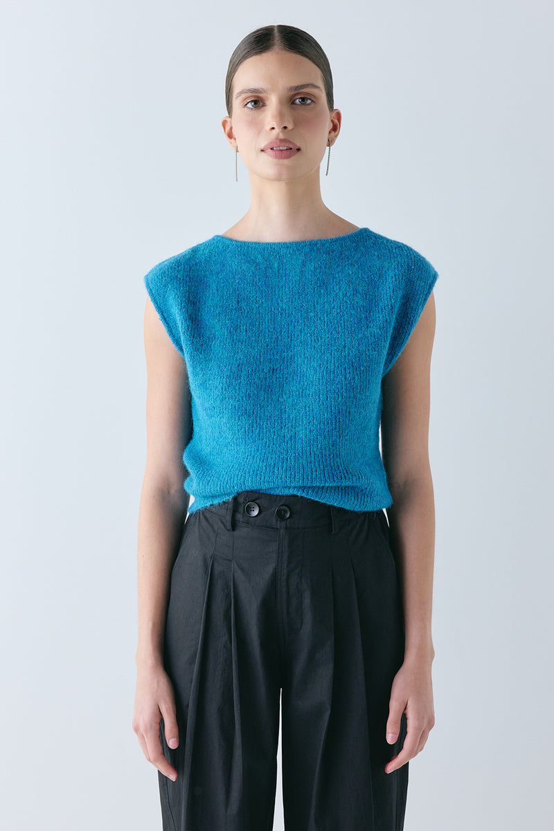 Greta Knit Top Teal - size:Miah:AU 6 / US 2