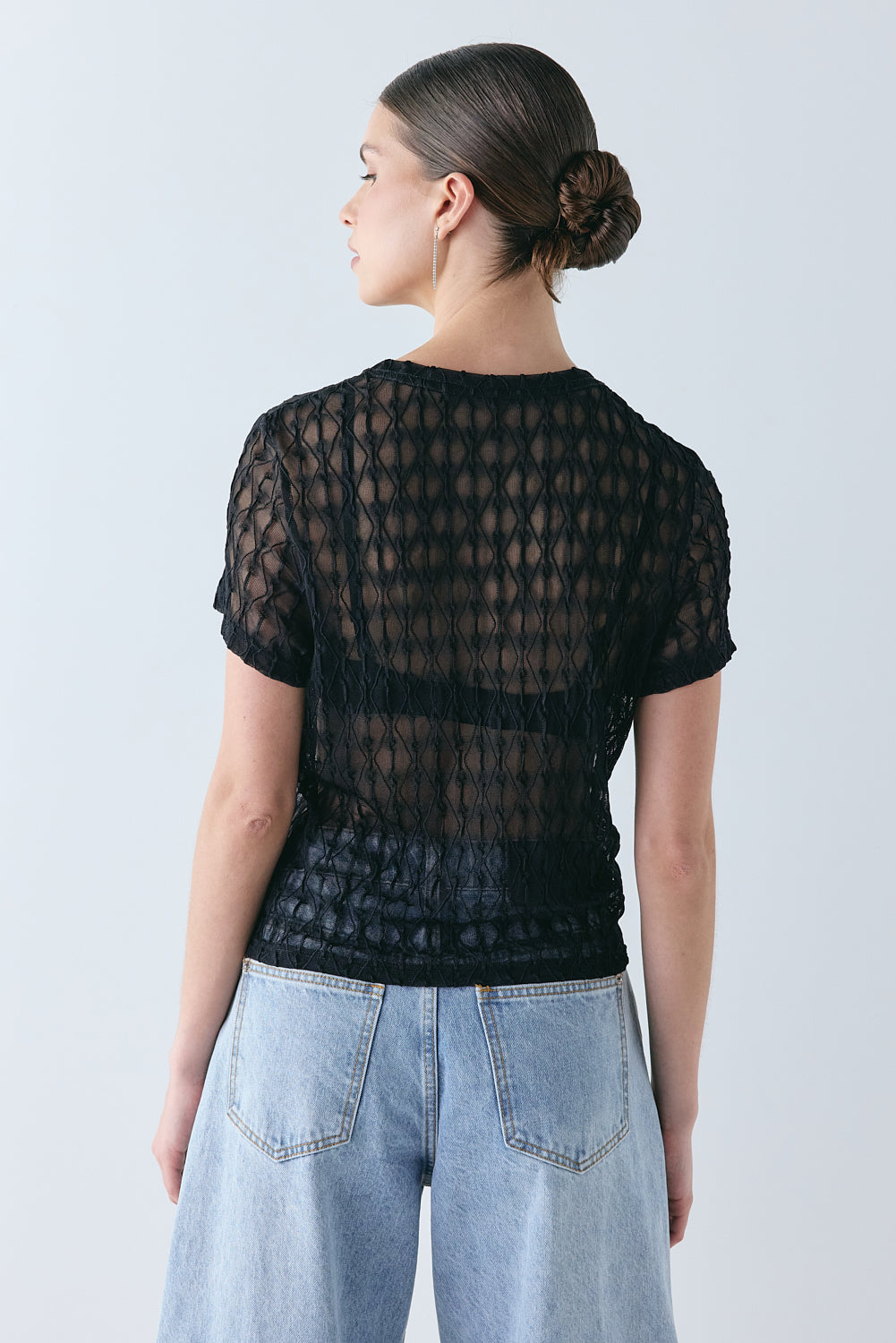 Lennox Mesh Tee Black