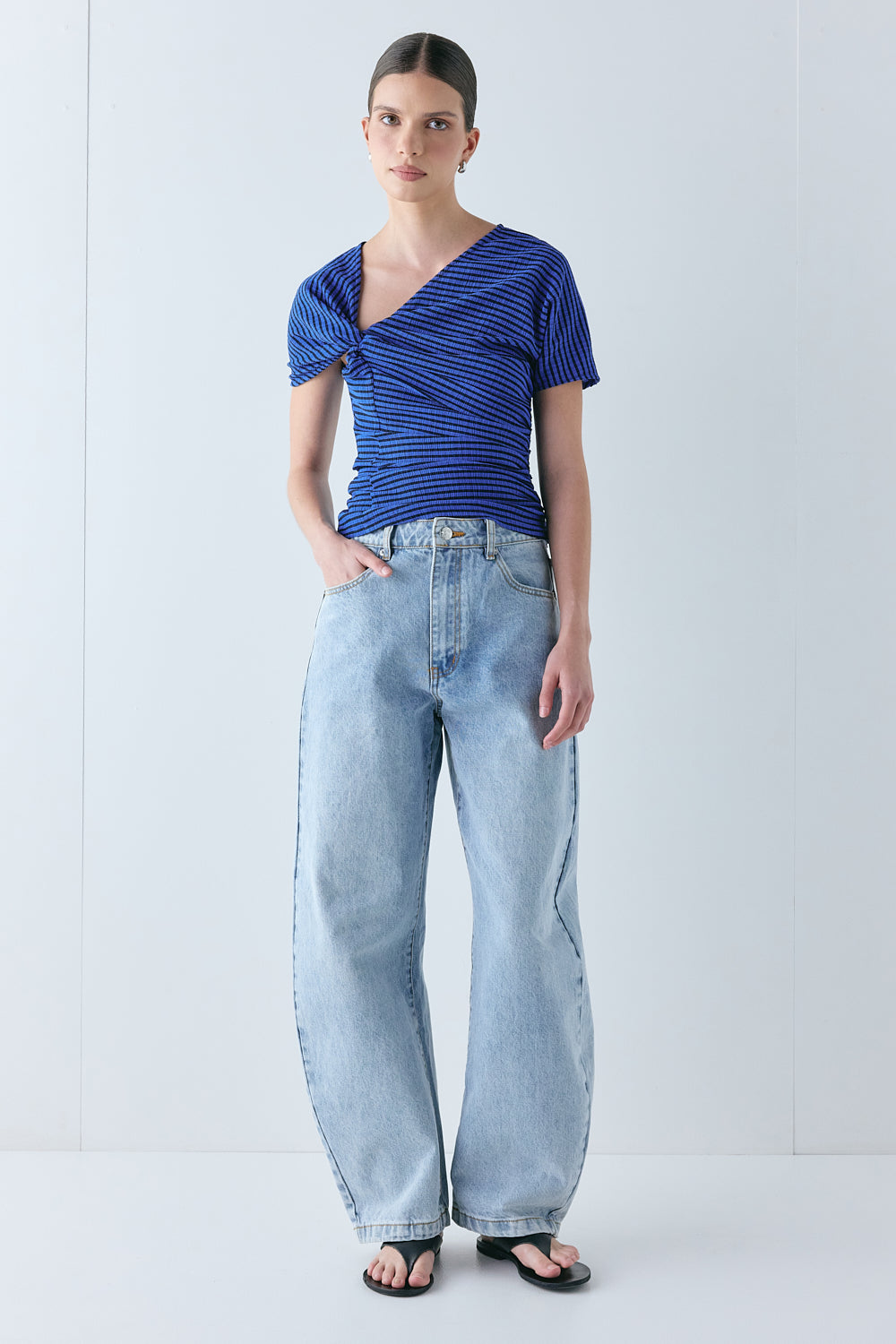 Juliette Top Cobalt Check 