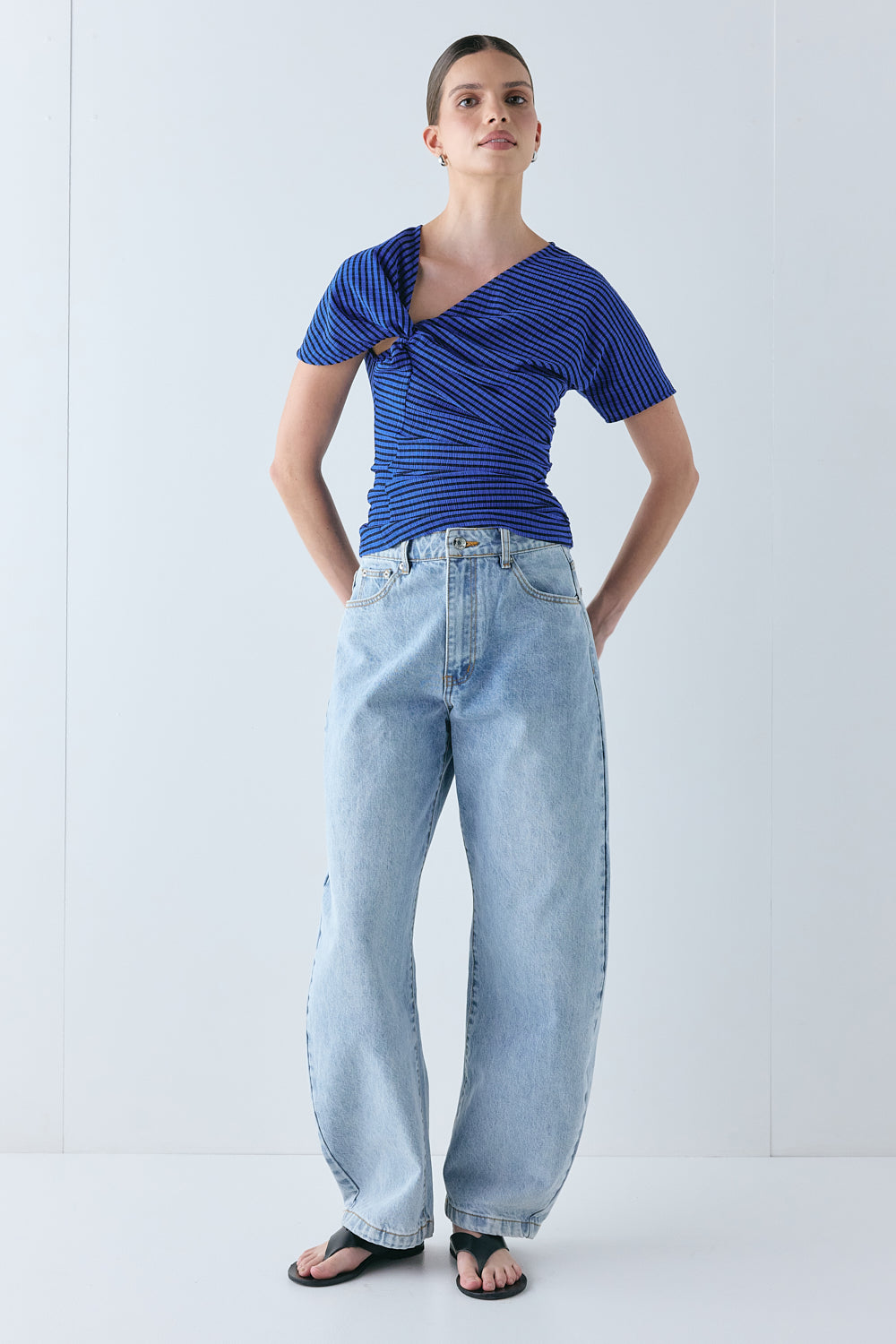 Juliette Top Cobalt Check 
