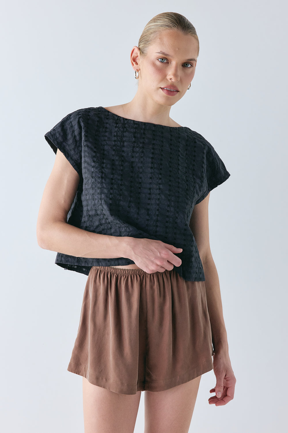 Nami Top Black Check 