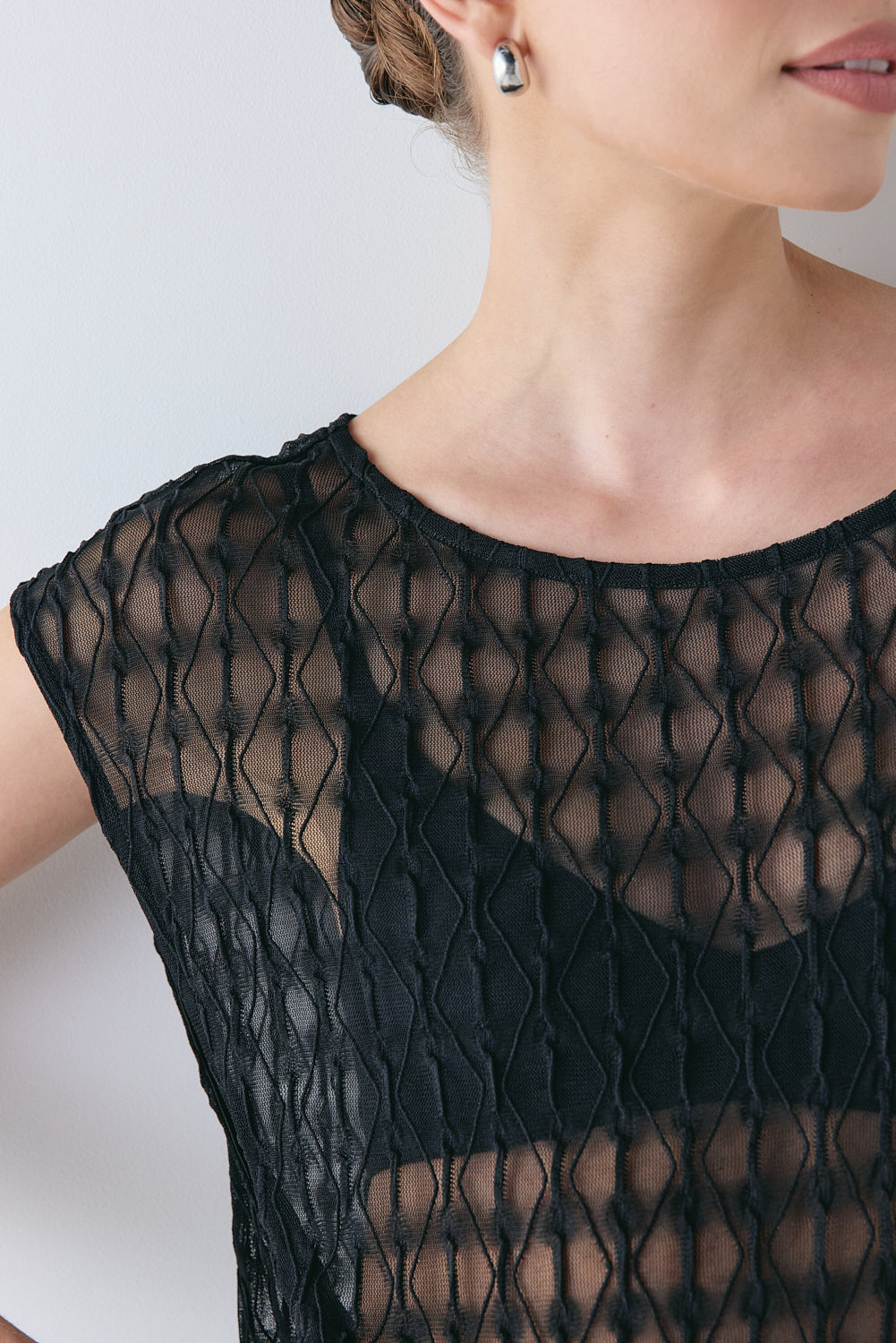 Ariane Sheer Maxi Dress Black