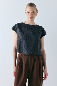 Nami Top Black Check