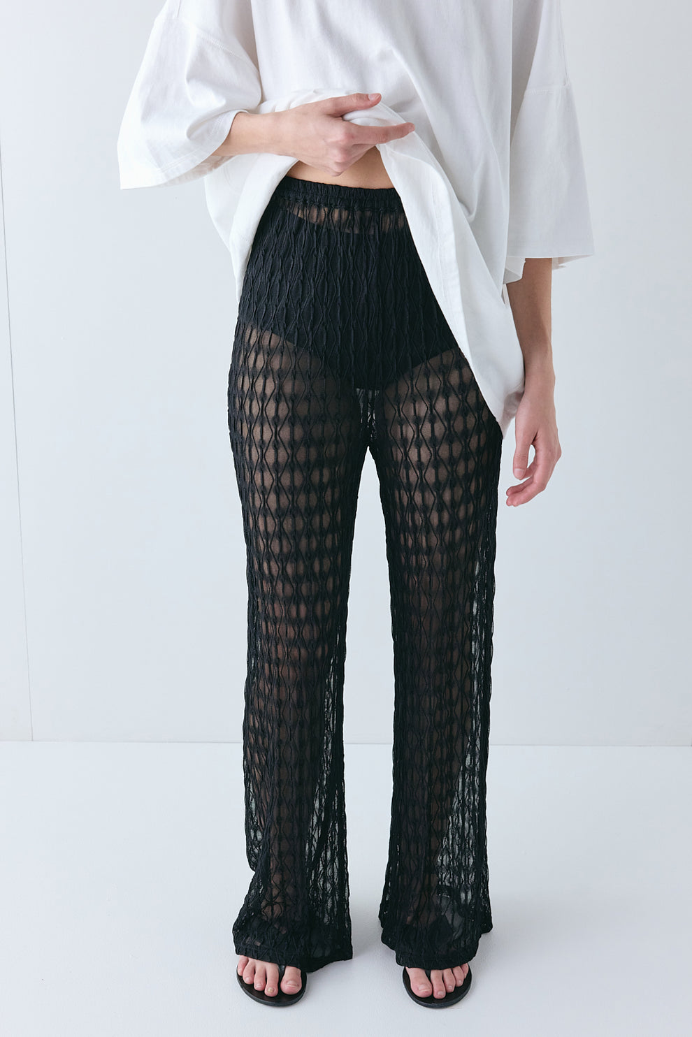Suki Sheer Pants Black