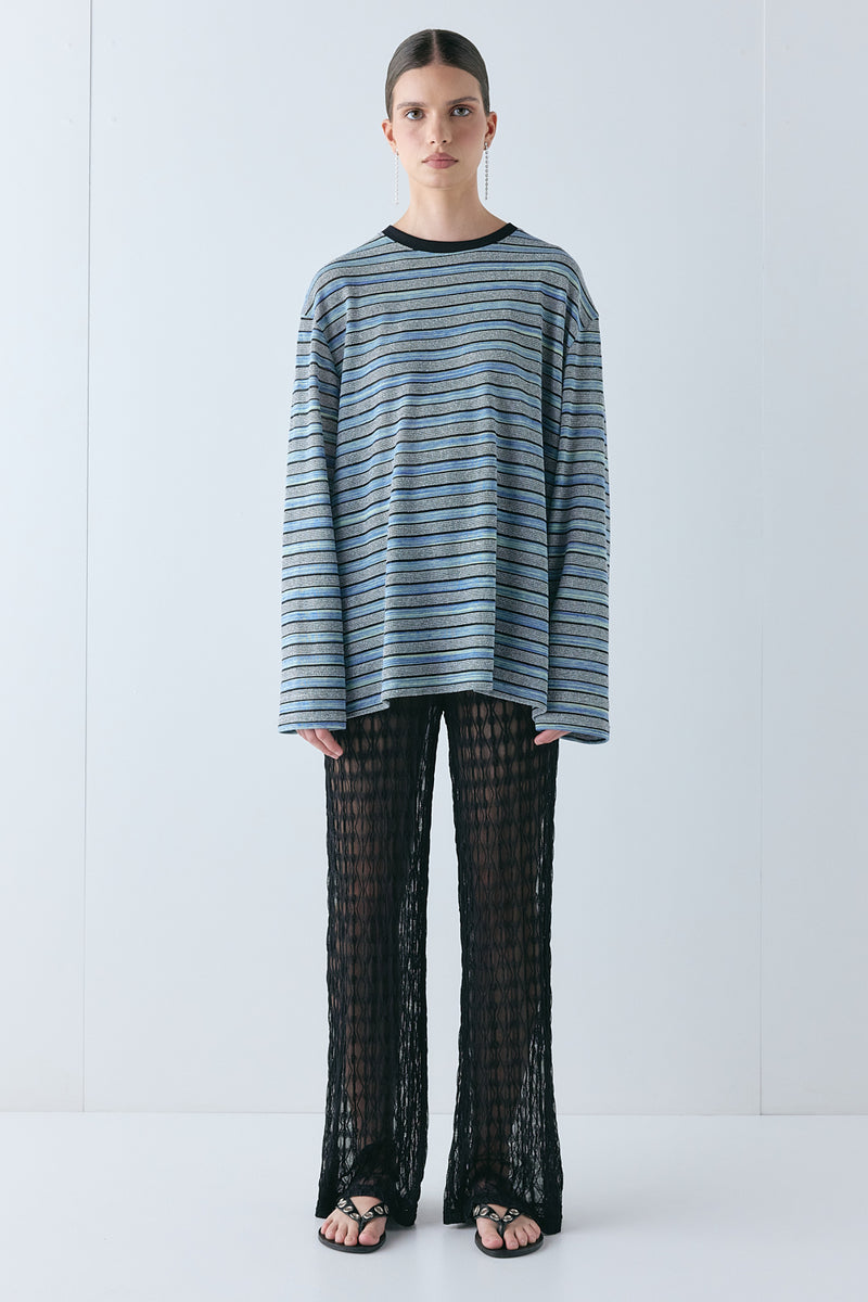 Willow Long Sleeve Tee Blue Stripe - size:Miah:AU 6 / US 2