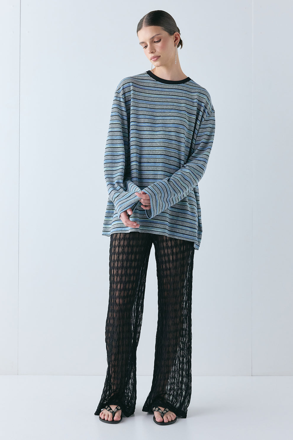 Willow Long Sleeve Tee Blue Stripe 