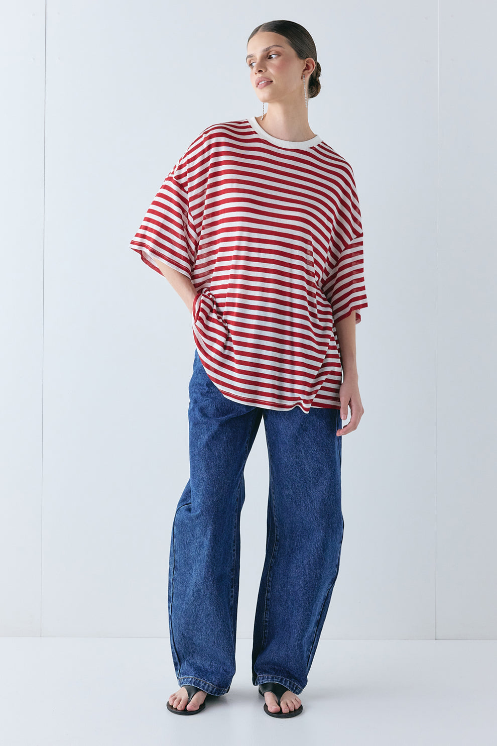 Willow Tee Cherry Stripe