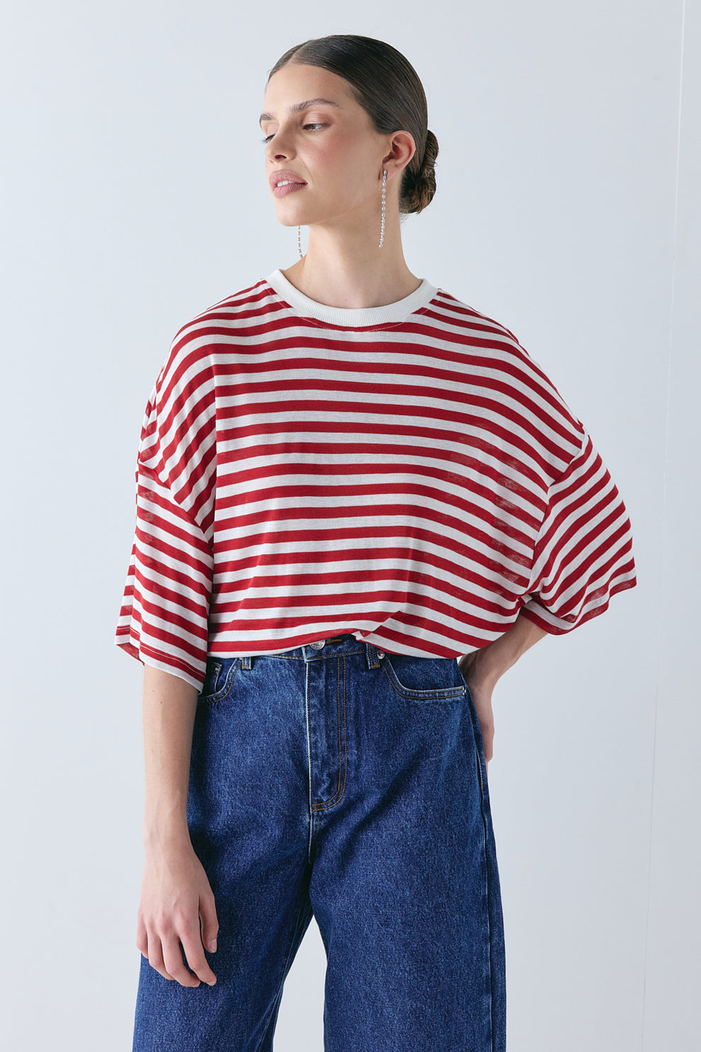 Willow Tee Cherry Stripe