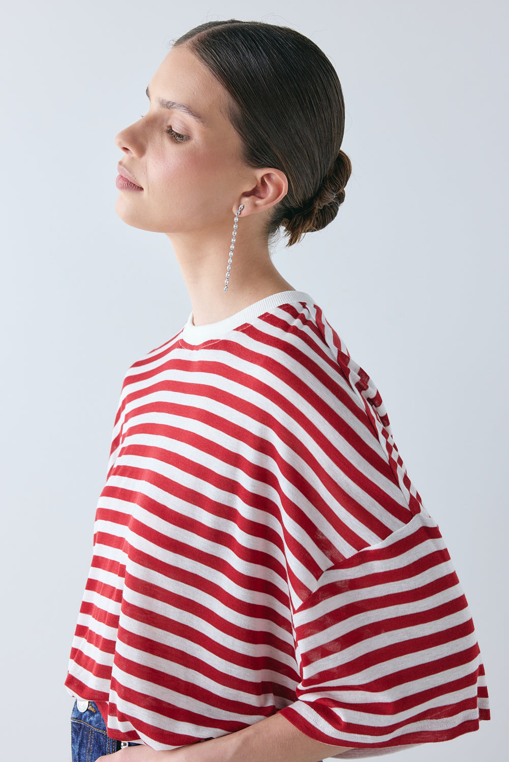 Willow Tee Cherry Stripe
