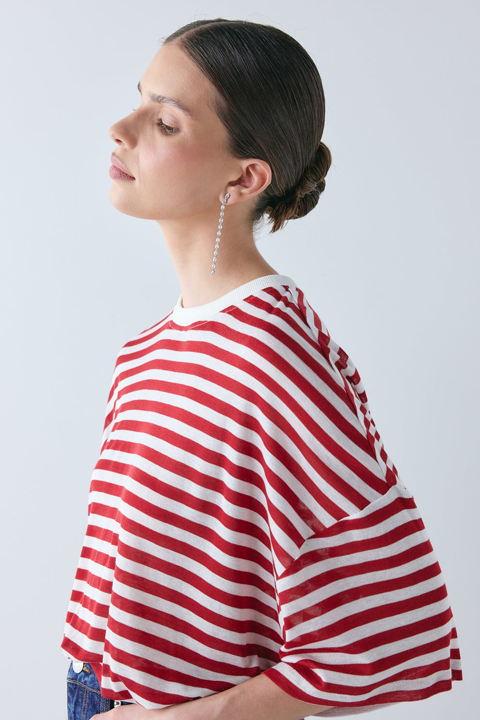 Willow Tee Cherry Stripe