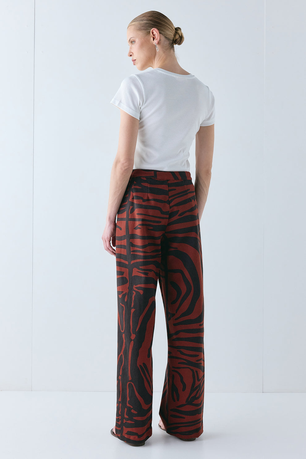 Rue Pants Maroon Zebra