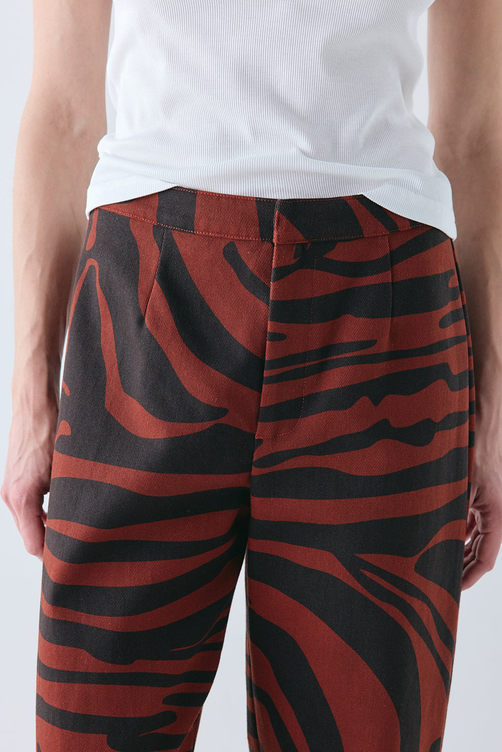 Rue Pants Maroon Zebra