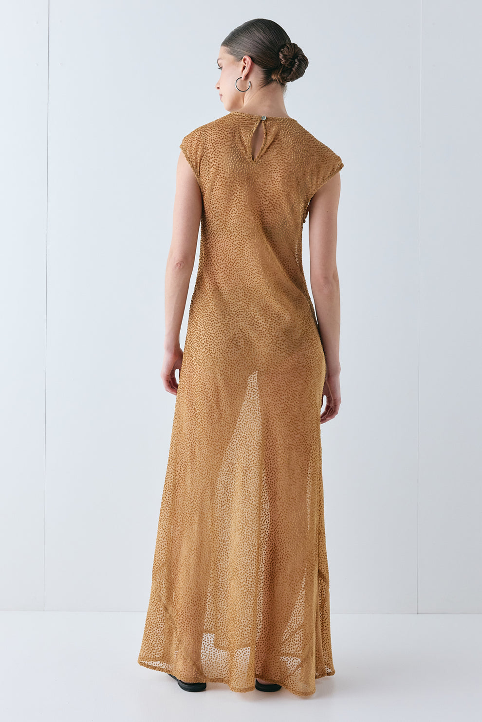 Grace Sheer Maxi Dress Amber