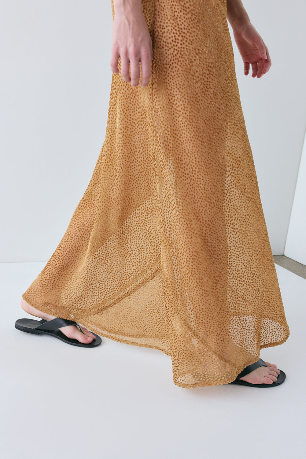 Grace Sheer Maxi Dress Amber