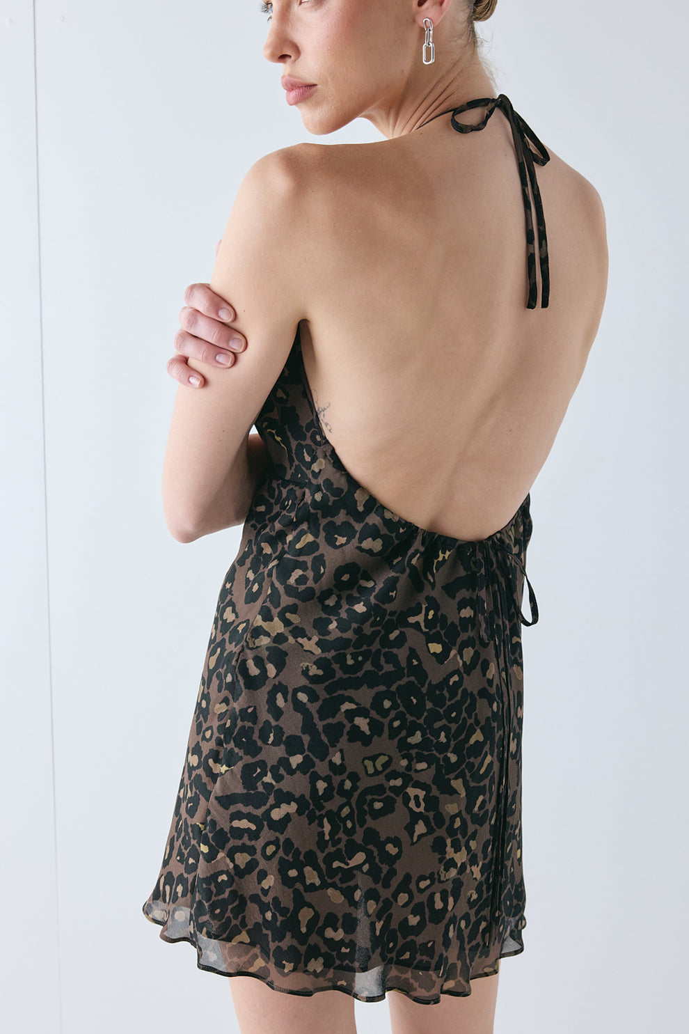 Valery Mini Dress Brown Leopard