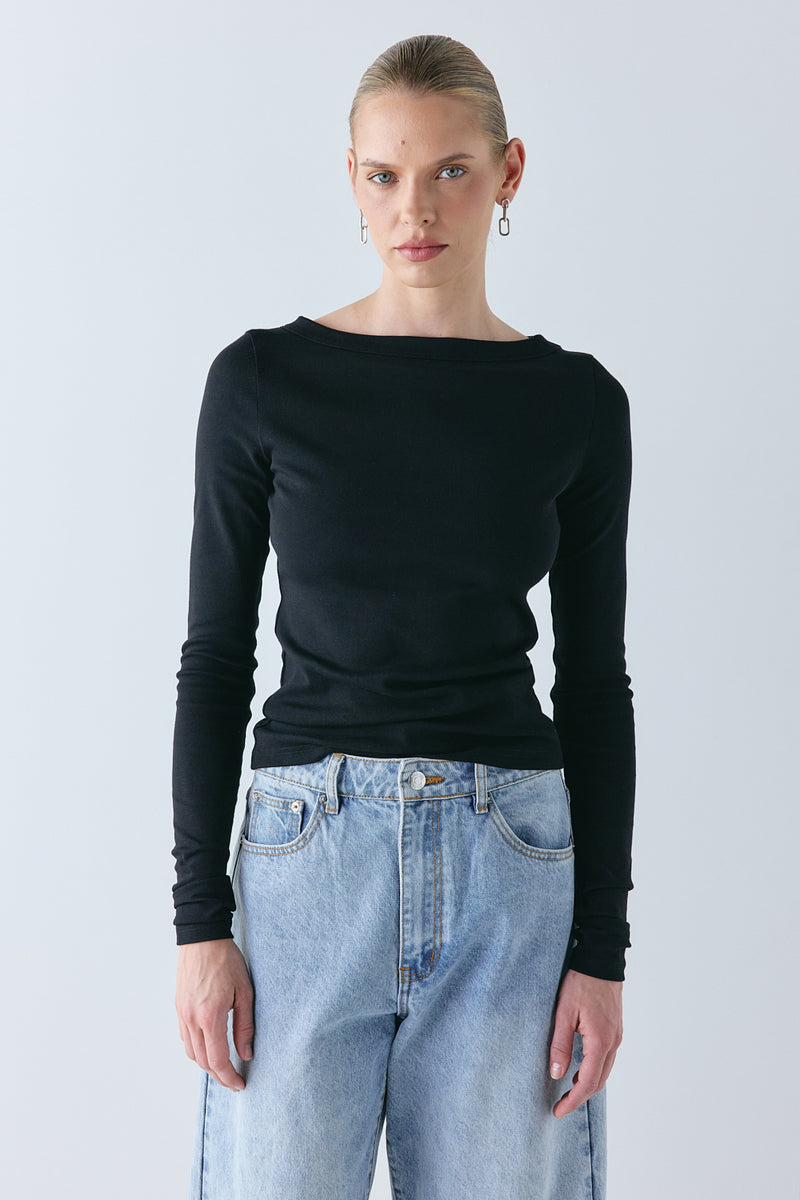 Myra Top Black - size:Karolina:AU 6 / US 2
