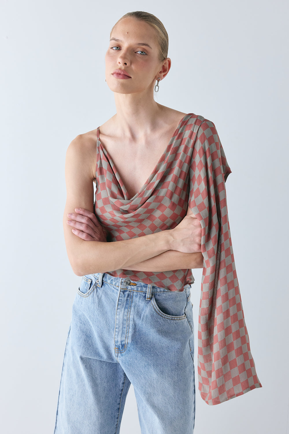 Samira Top Rust Check - size:Karolina:AU 6 / US 2