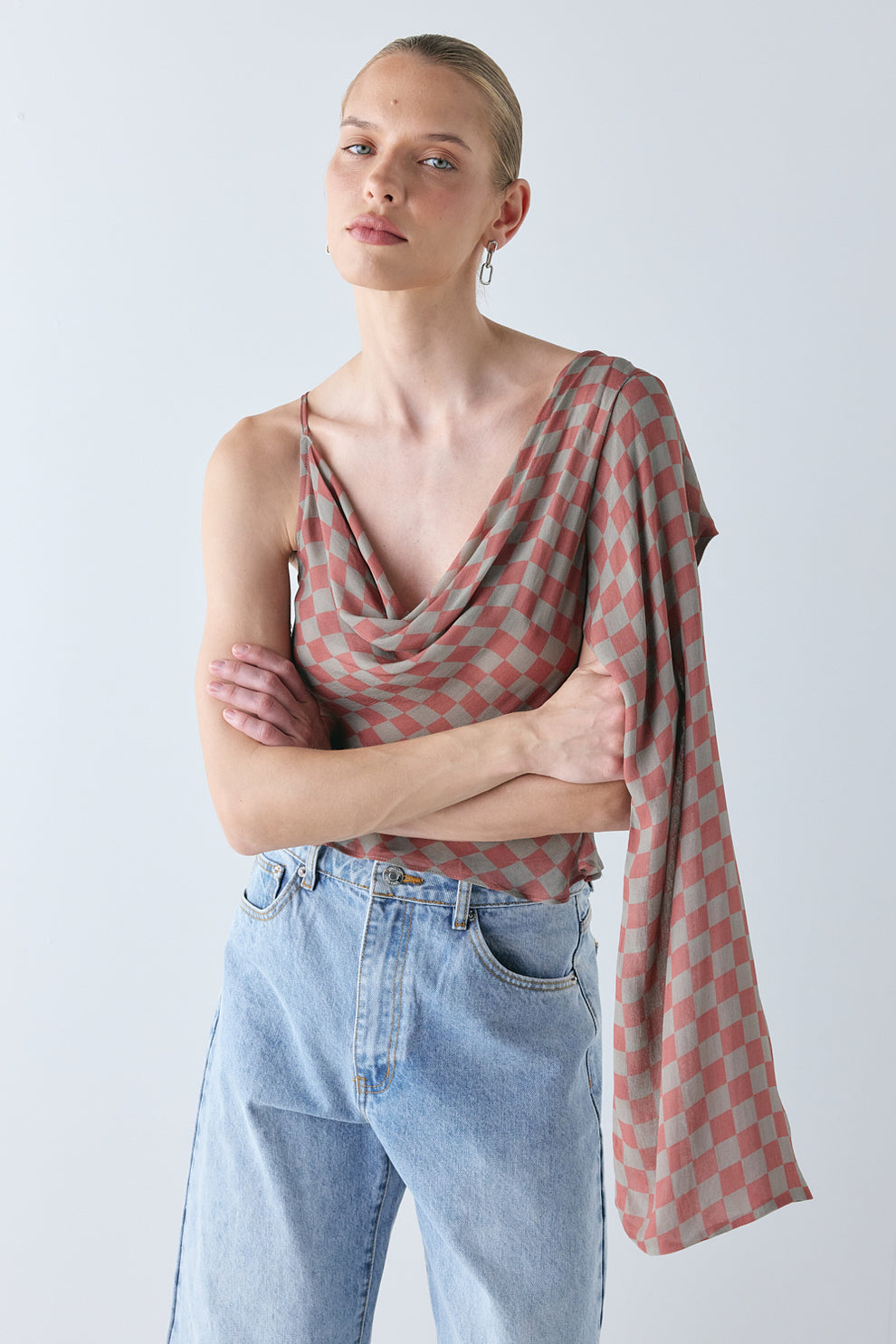 Samira Top Rust Check - size:Karolina:AU 6 / US 2