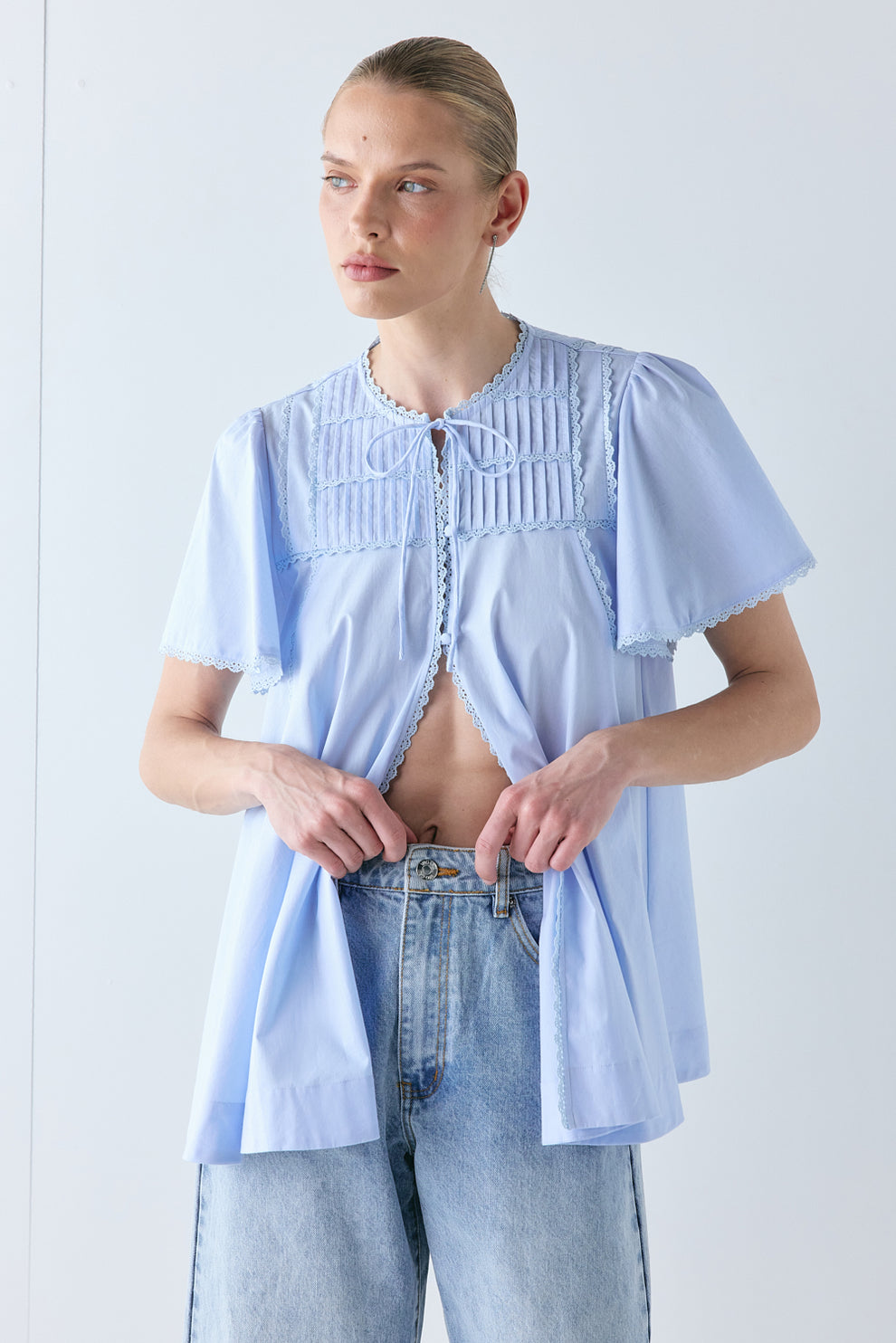 Henriette Smock Top Sky