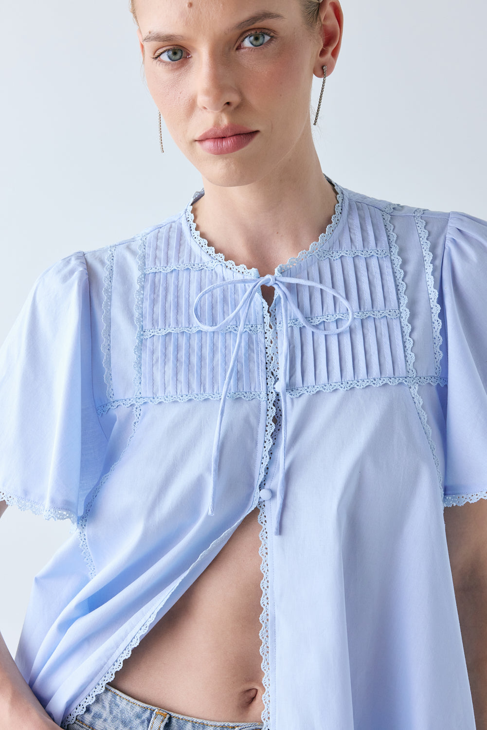 Henriette Smock Top Sky