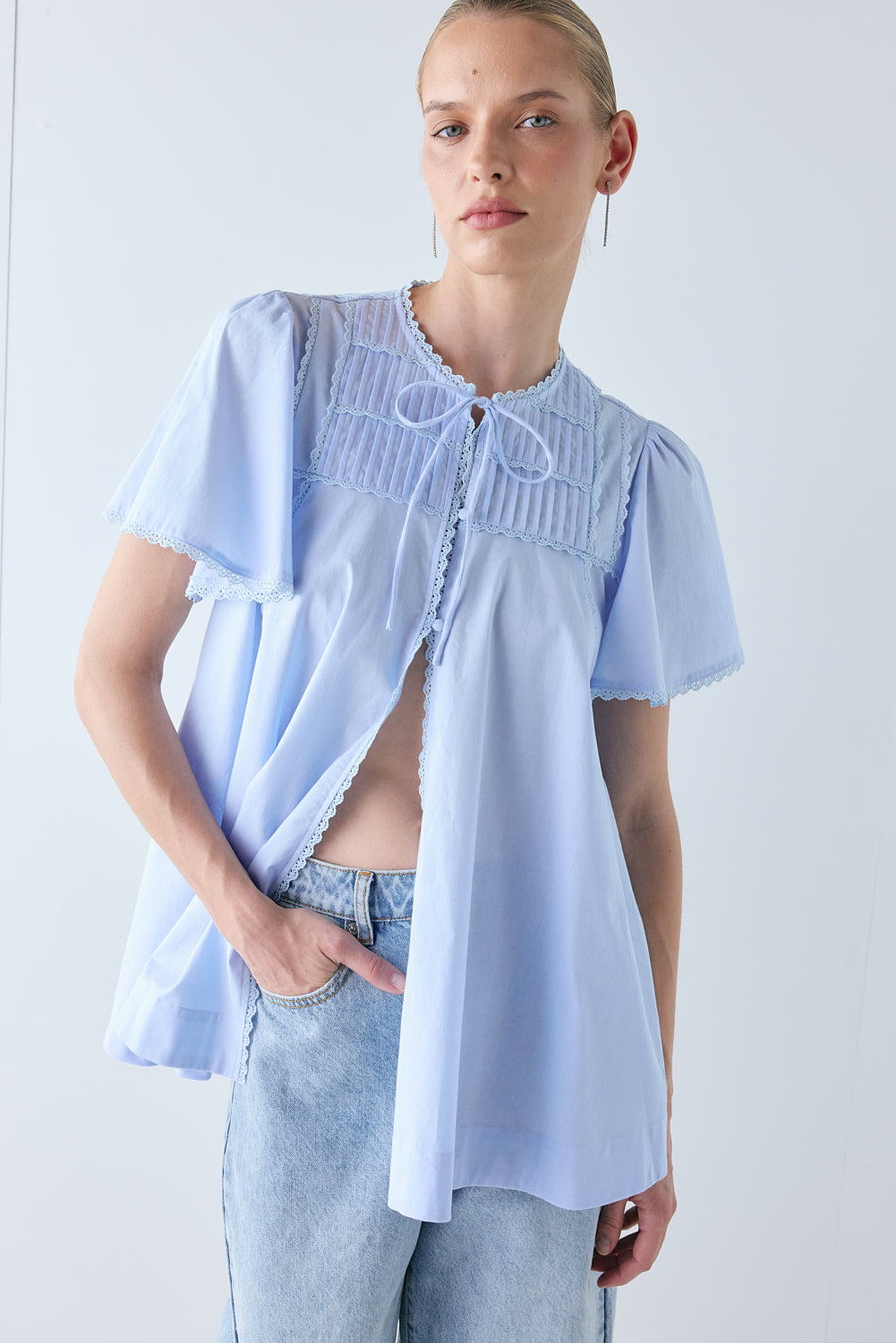 Henriette Smock Top Sky