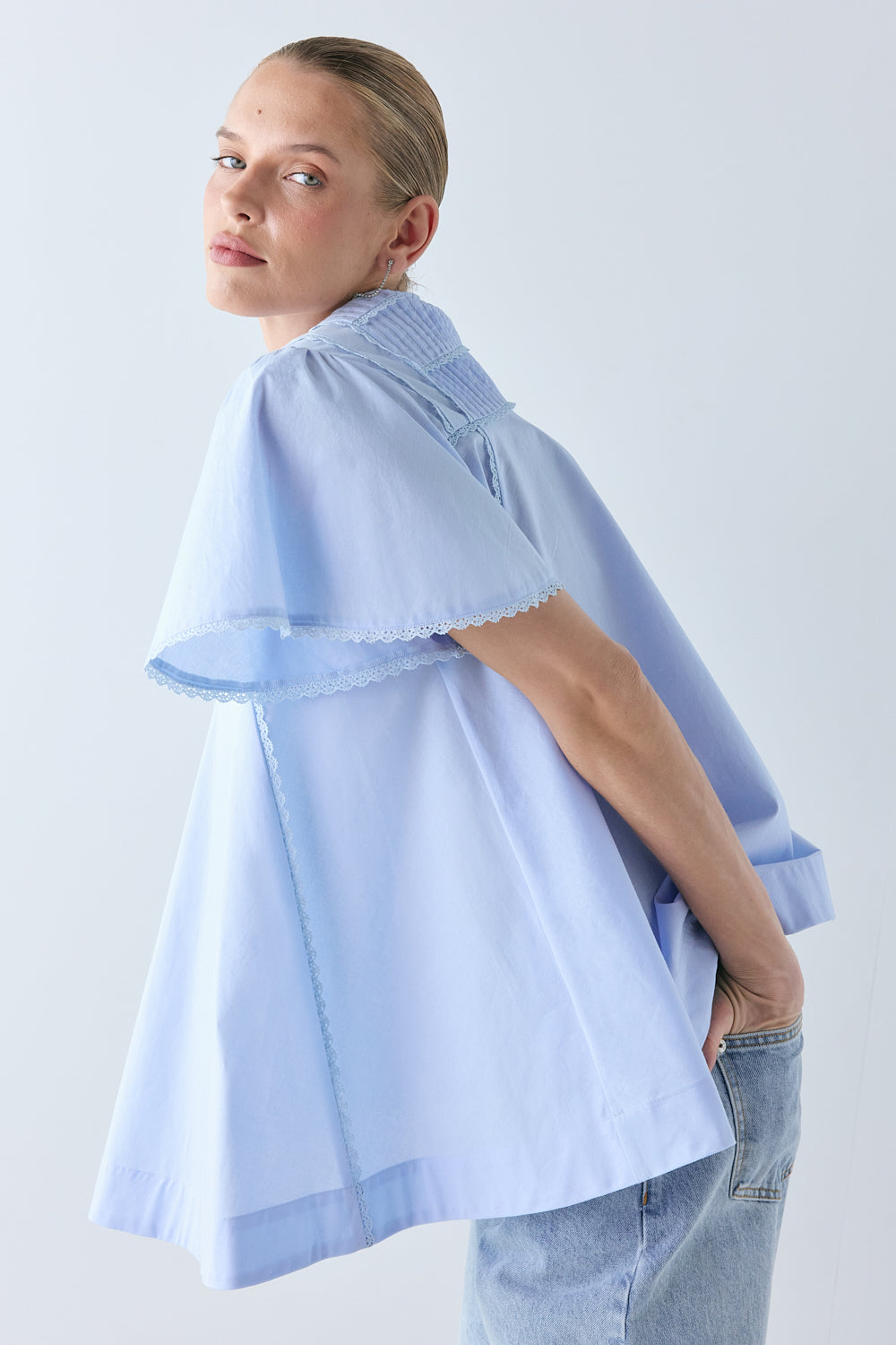 Henriette Smock Top Sky