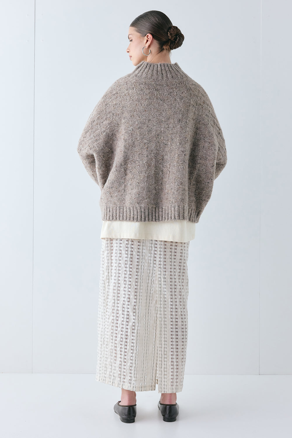 Frances Knit Jumper Taupe Marle