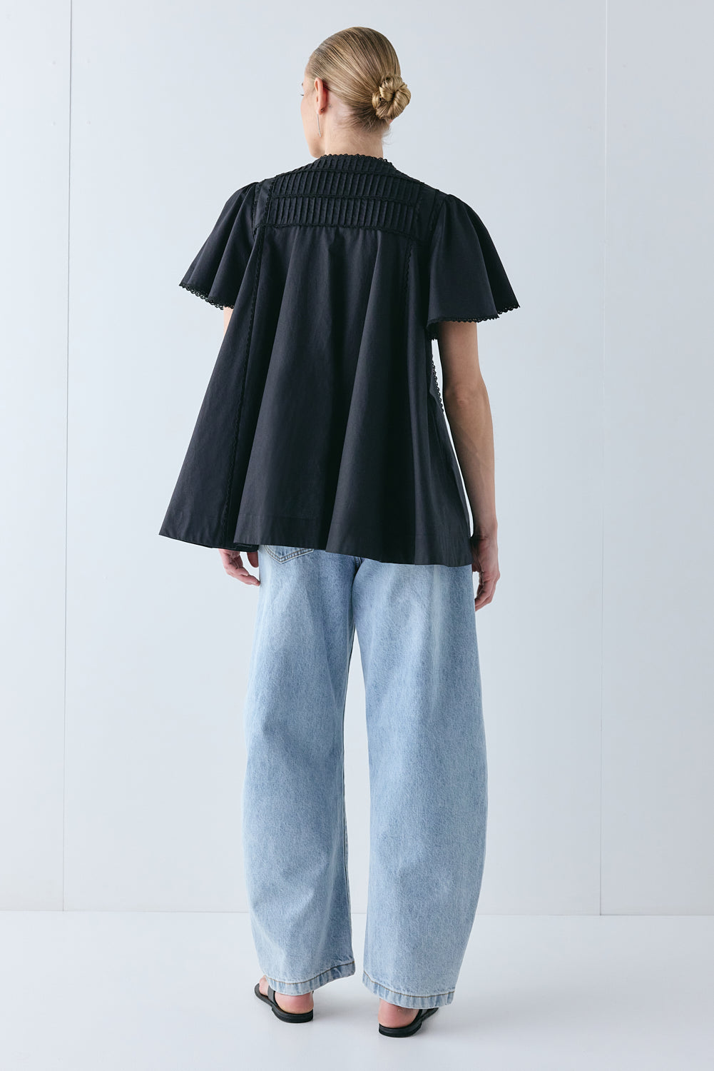 Henriette Smock Top Black