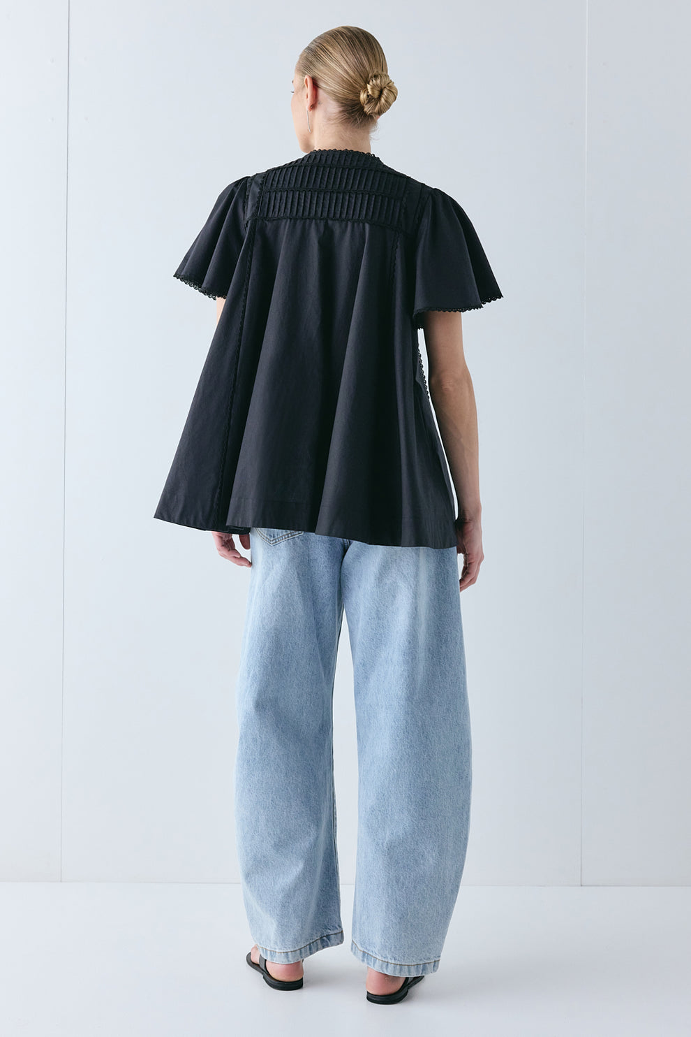 Henriette Smock Top Black