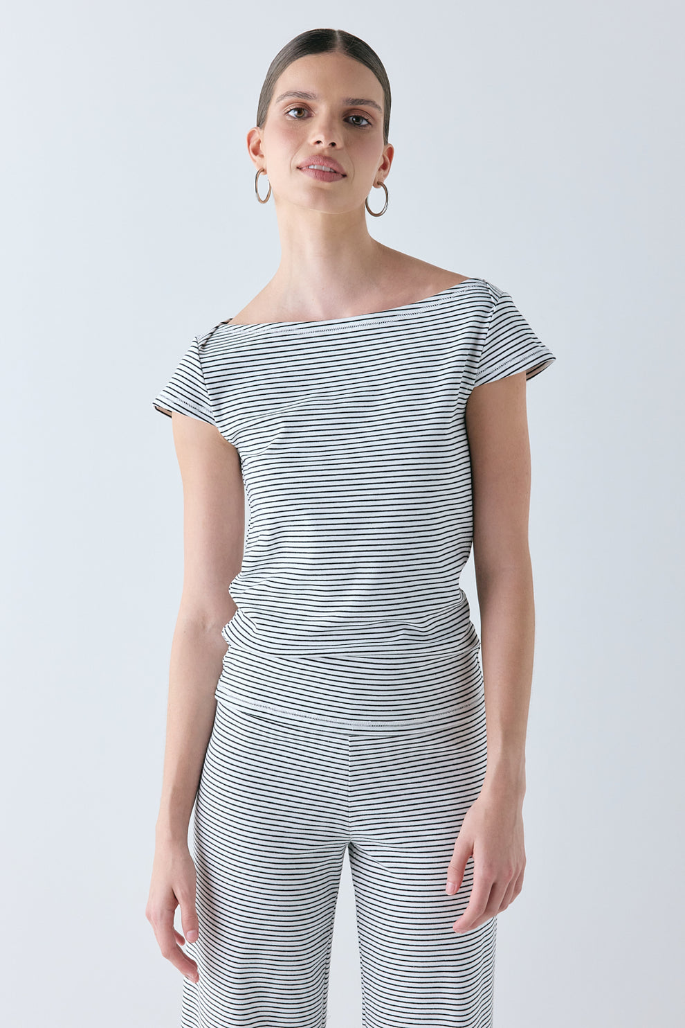 Kaia Top Black Stripe - size:Miah:AU 6 / US 2
