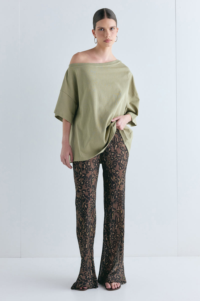 Blake TeeRemi Sheer Pants Brown Leopard - size:Miah:AU 6 / US 2Olive
