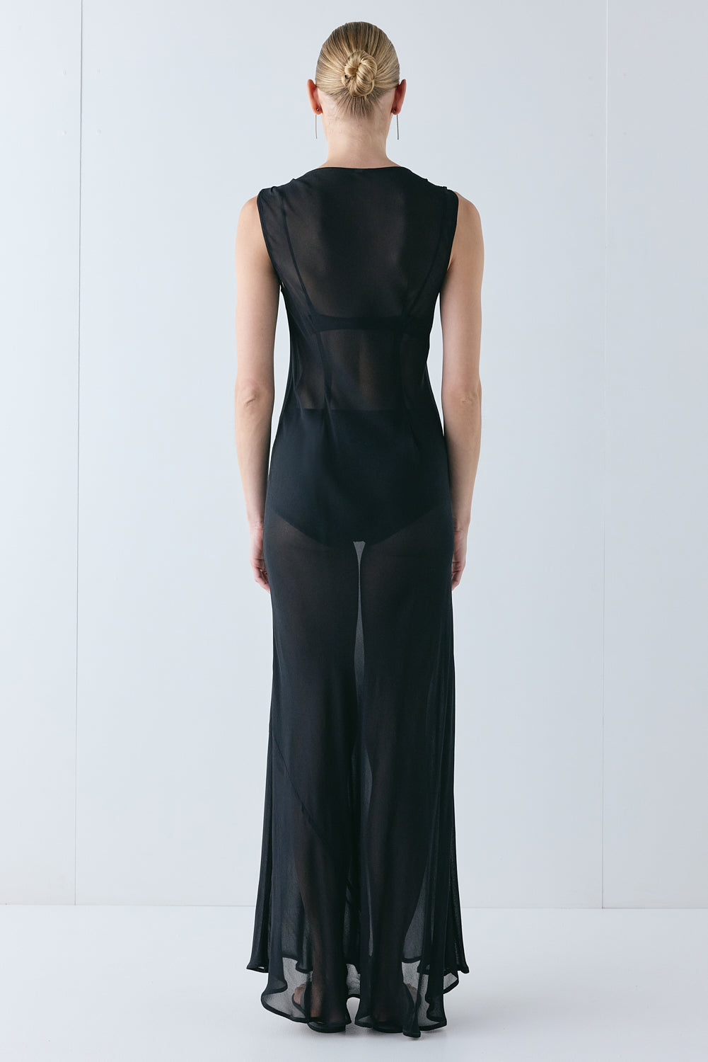 Luci Sheer Maxi Dress Black 