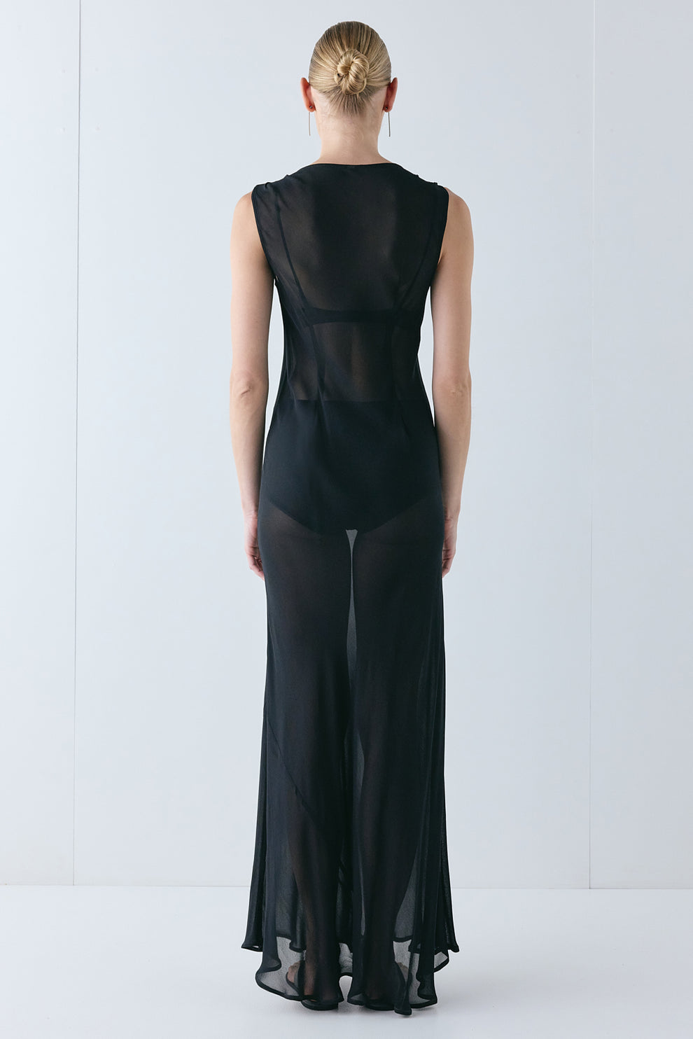 Luci Sheer Maxi Dress Black 