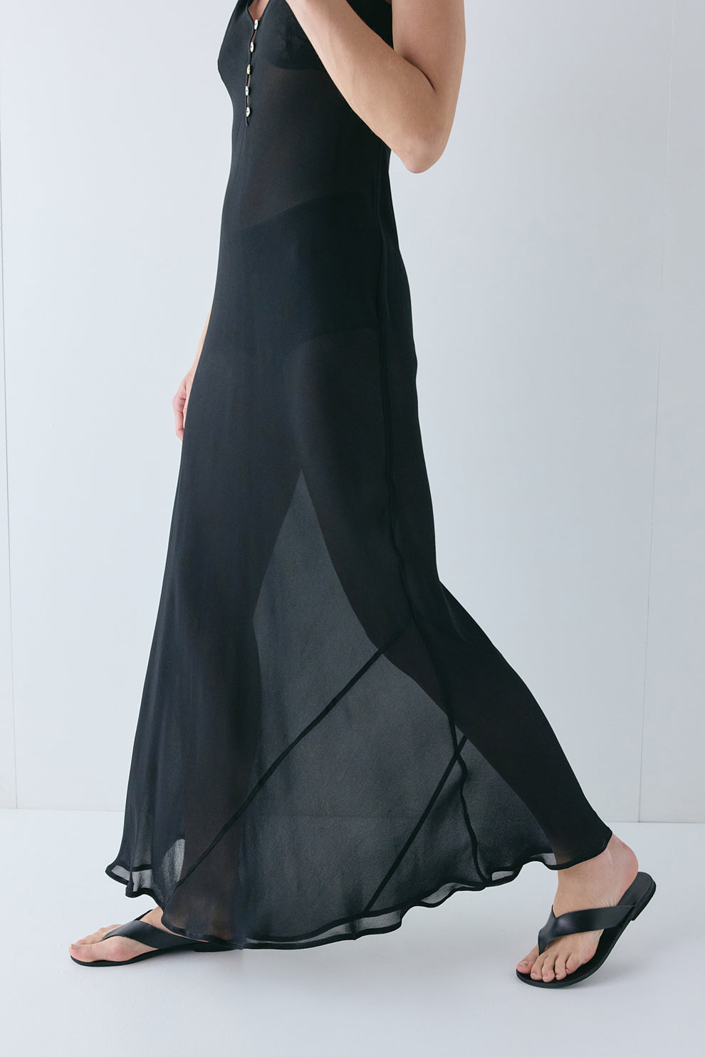 Luci Sheer Maxi Dress Black 
